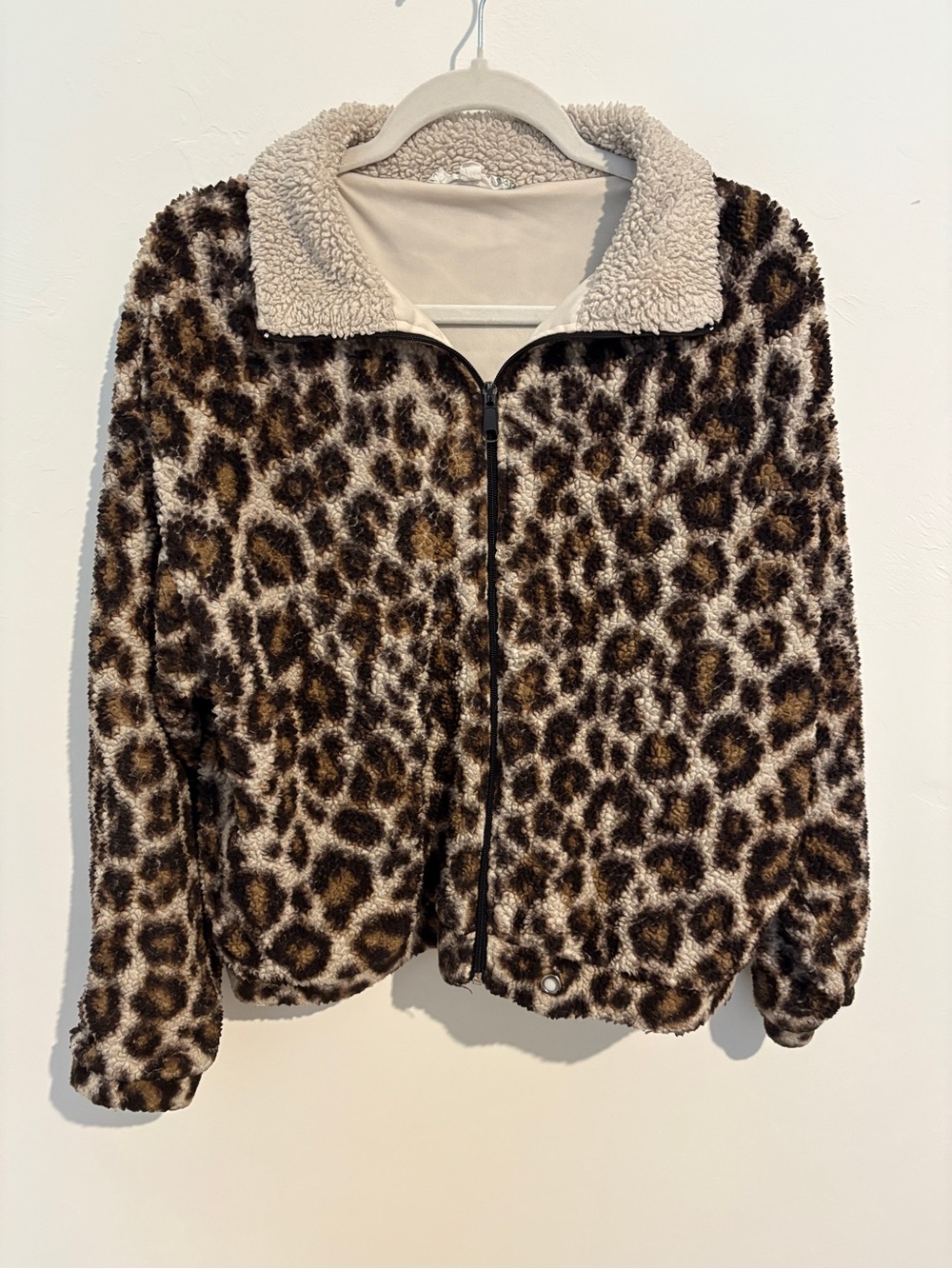 Pink Rose Cream Sherpa-Lined Jacket - Picture 5 of 5